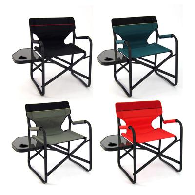 China Onwaysports Durable Lightweight Material Aluminum Folding Portable Manager Chair With Tablet for sale