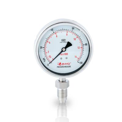 China Homogenizer 100MPa-150MPa - M20*1.5 Bourdon Tube Homogenizer Sanitary Pressure Gauge for sale