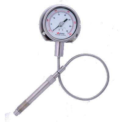 China High Temperature Flexible Armor Pressure Gauge Gauge PT124Y-615 for sale