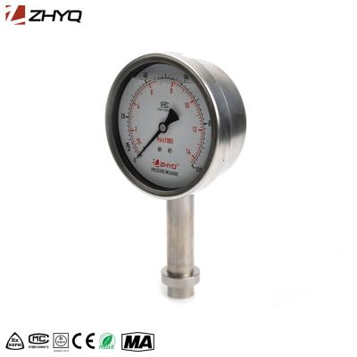 China Diaphragm Pressure Gauge Stainless Steel Proof Industrial Sanitary Pressure Gauge PT124Y-622 for sale