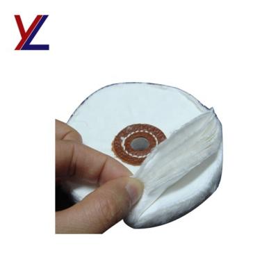 China For Stainless Steel 100% Cotton Cloth Bleached White Fine Polishing Wheel 60 Ply Cotton Buff for sale