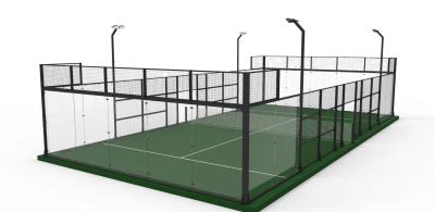 China 200 Sqm Thickness 12mm Padel Tennis Court With Q235 Steel Square Tube en venta