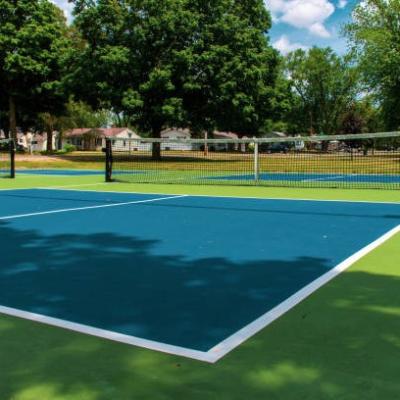 China Indoor Pickelball Court Portable 60 X 30ft Roll Mat Free Line Painting Service for sale