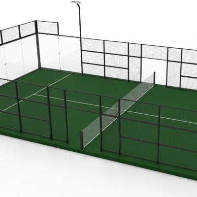 China Easy Installation Green Padel Tennis Court Synthetic Material 1 Year Warranty en venta