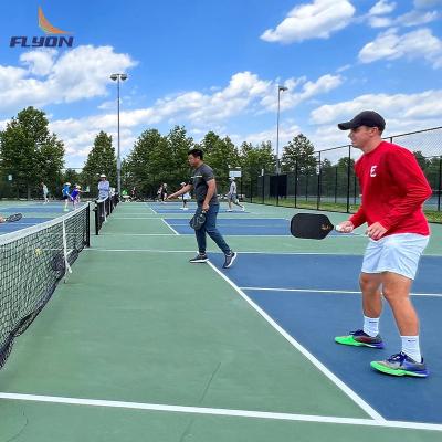 China Fade Resistant Pickleball Court Mat Crystal Sand Surface Pattern 2 Mm PVC Base Layer zu verkaufen