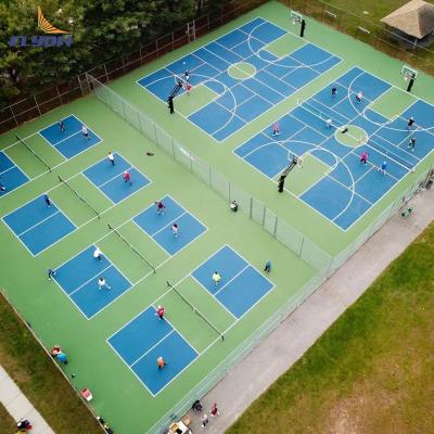 China 3 mm Kristall Sand Acryl Beschichtung Roll Installation Pickleball Court Mat zu verkaufen