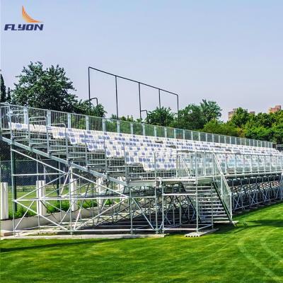 China Aluminum Bleachers Outdoor Metal Bleachers With Optional Guardrail for sale