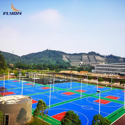 China Polyurethane Modular Basketball Sport Court Flooring for sale