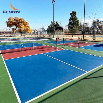 China UV-Schutz Ja Pickleball Court Mat Gewicht ±3%) 198.43 Pfund/Rolle Rohstoff PVC Acrylbeschichtung Sandmuster zu verkaufen