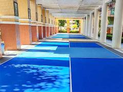 6.56*32.81ft Pickleball Court Mat with 215.23 Sqft Roll Size 2-3 Mm Thickness 2 Mm PVC Base Layer