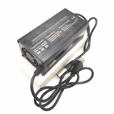 China New Bicycle Delivery 54.6V 5A Lithium Ion Battery Quick Charger for sale