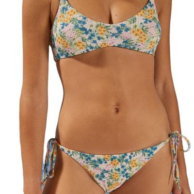 China Swimwear 2022 sexy double-sided printing women OEM size classic bikini swimwear factory wholesale plus strap for sale