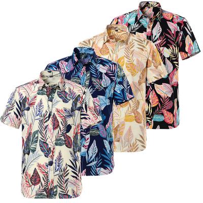 China 2022 New Hot Selling Organic Cotton Hemp+55 Fabric 45 Men's Hawaii Style Recycled Anti-pilling Shirt for sale