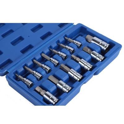 China Best Selling General Purpose Impact Torx Bit Socket Set 13pcs Metric 1/2 4/1 3/8 Deep Mini Socket Set for sale