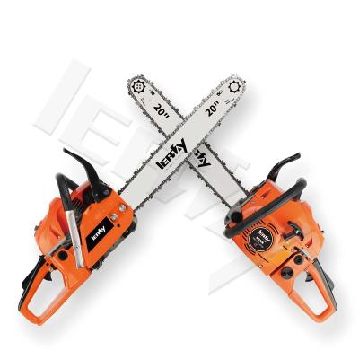 China 2-Stroke 2400w 58cc Gas Chainsaw 20 Inch Guide Bar 2-Stroke Automatic Chainsaw for sale