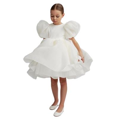 China Summer Fashion Girl's Breathable Vintage Dress Tulle Princess Where Kids Blow Sleeve Children Wears Girls Dress for sale