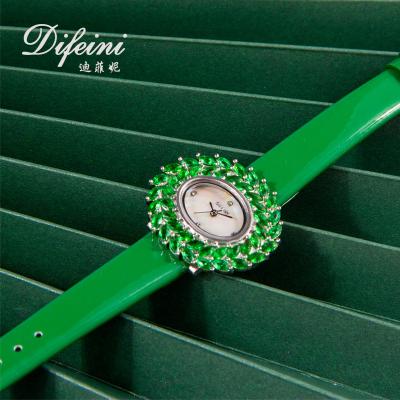 China 2021 Crystal Rhinestone Watches Ladies Quartz Watches Women Leather Wrist Watch Rhinestone Luxury Water Resistant for sale