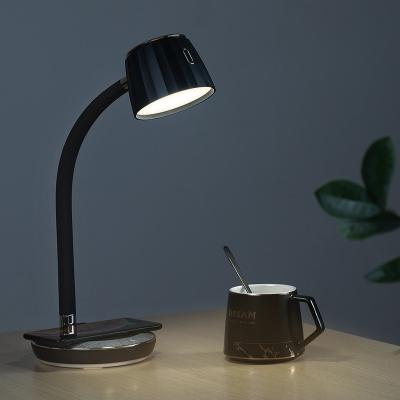 China Wireless Night Light Swing Arm Bedroom Reading Lamp Fill Light Touch Control Wireless Desk Lamp with Night Light for sale