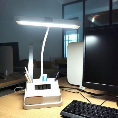 China Modern LED Desk Lamp Study Desk Table Lamp with Organizer Pen Holder Reading Desk Lamp for Students Work Light for sale