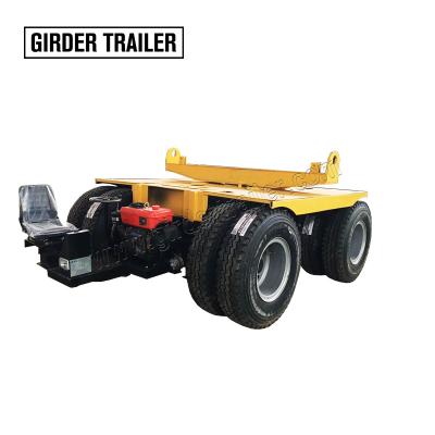 China Truck Trailer 2 Axle Bridge Carrying Carts Bridges Beam Trailer Rear Steering Flatbed Lead Trolley For Sale for sale