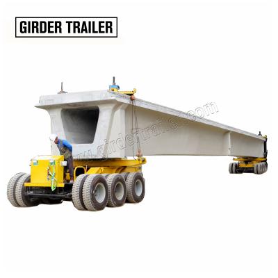 China Truck trailer 140tons precast concrete beam sections bridge hauling dolly+ 3 axles 3 axles front beam steering dolly rear trailer for sale