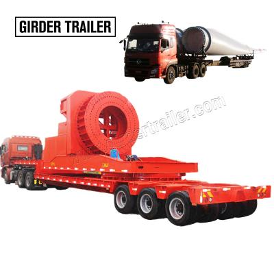 China 6 Axles 72Meters Windmill Transport Vehicle Truck Trailer 3 Lines Hydraulic Rotation Mounted Lowboy Semi Trailer Adapter For Sale for sale