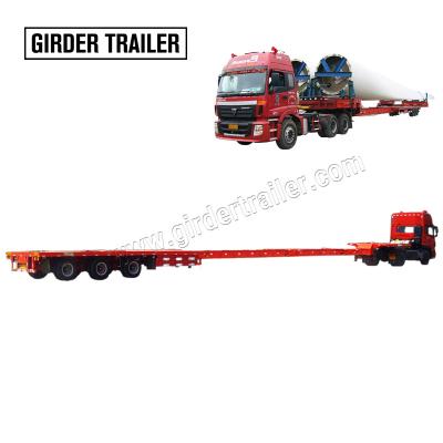 China Truck Trailer 3 Axles Wind Power Rotor Vehicle Windmill Turbine Turbine Blade Special Truck Customized Adjustable Extendable Telescopic Trailers for sale