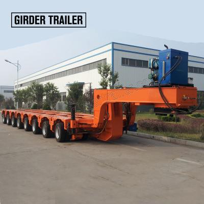 China SHIYUN NICOLAS Hydraulic MDE/MDED boat trailer heavy duty left carrier yard lowboy hydraulic modular semi truck trailer for sale for sale