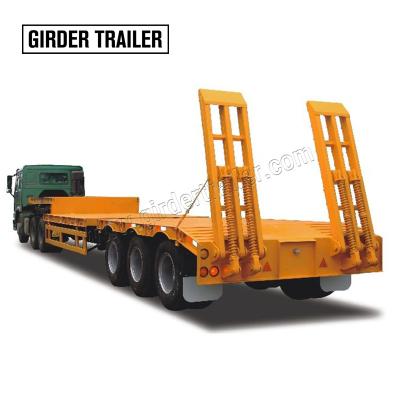 China Use and Bed 50T Max Payload Heavy Load Sinotruk Trailer Truck Axles Low Tri Truck Trailer Semi Tralier For Sale for sale