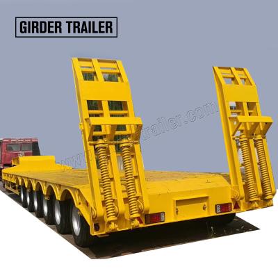 China China trailers lowbed truck trailer 120 ton multi axle hydraulic gooseneck drop deck 6 axles low bed extendable semi trailers for sale