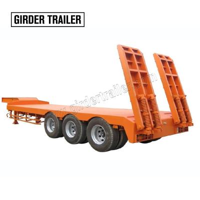 China Low bed boy 6 axle 4 axle gooseneck 3 axle truck trailer low loader trailer lowbed semi truck trailer with hydraulic ladder for sale for sale