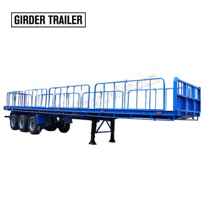 China Heavy Duty Heavy Duty Triple Axles Heavy Duty Barrier Cage Grill Animal Feed Trailer Transport Truck Semi Bulk Cargo Truck Trailer For Sale for sale