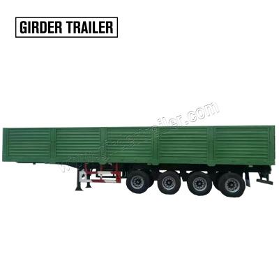 China High Quality Custom Truck Trailer Fifth Wheel 4 Axles Military Cargo Trailer Dropside Tilting Sideboard Cargo Truck Semi Trailer For Sale for sale