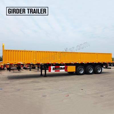 China Detachable flatbed truck trailer three axle shipping container trailer or side wall cargo semi trailer for sale in Dubai for sale