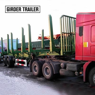 China New double axle 8-40ton 40ft kayu wooden log tractor truck mobile logging trailer second hand or custom loading semi truck logging trailer for sale