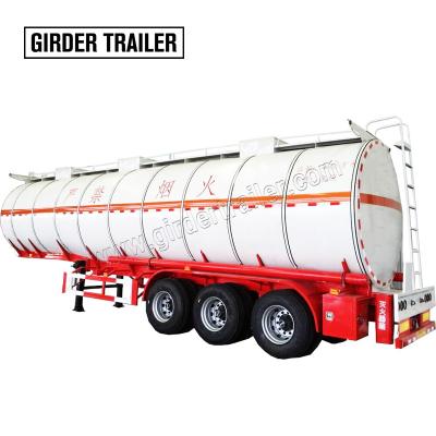 China Tri axles 42000Liters tank trailer tank truck body ethanol alcohol flammable liquid tanker semi trailer for sale for sale