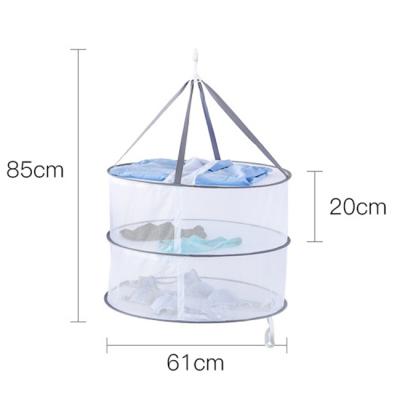 China Traditional 3 Layer Clothes Drying Laundry Basket Garment Windproof Basket for sale