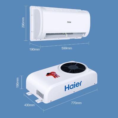 China Haier DC 24V Parking Cooler Air Conditioner For Truck Diesel Free Consumption Free Pollution 24V All Kinds Of Truck for sale