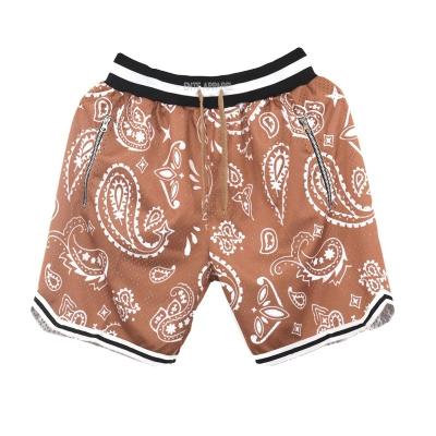 China Embroidery Antibacterial Men's Basketball Mesh Shorts Authentic Vintage Basketball Shorts With Pockets All Colors Custom Made for sale