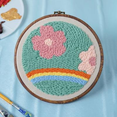 China China HOT SALE 2020Latch Crochet Kits DIY Punch Needle Embroidery Craft Kit For Beginners With Printed Pattern for sale