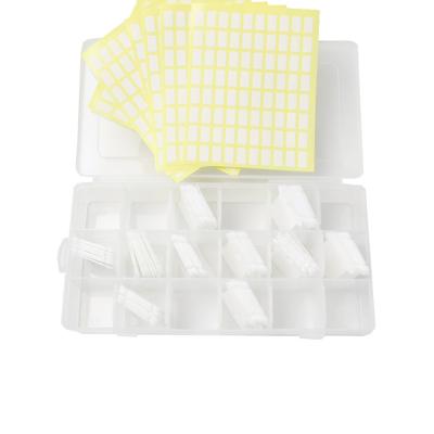 China Knitting Embroidery Floss Organizer Box 17 Compartments 100 Hard Plastic Bobbins of Floss for sale