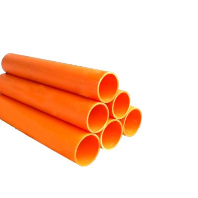 China Corrosion Resistant Wholesale Price Heat Resistant Insulated Modified Polypropylene Power Cable Protection Mpp Solid Wall Power Tube Orange Conduit for sale