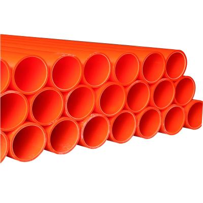 China Corrosion Resistant Orange Plastic Tube Electrical Ware Protection Pipe Power Cable Conduit Mpp Power Pipe for sale