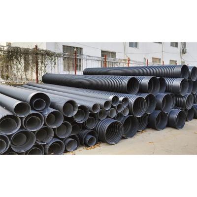 China Corrosion Resistant Sn8 Sn4 400mm 500mm 800mm 1000mm Large Diameter Hdpe Double Wall Corrugated Pipe Hdpe Culvert Pipe for sale