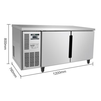 China Single-temperature LVNI E series 1.2m 2 door 300L commercial under table counter refrigerator refrigerators cooler freezer commercial for sale