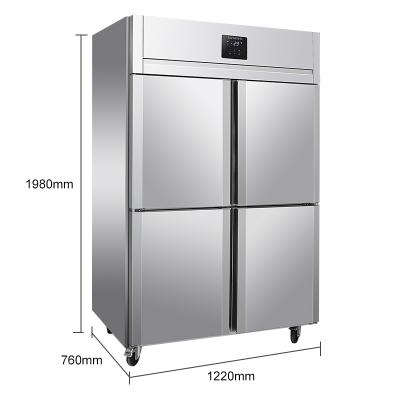 China Single-Temperature 6 Adjustable Flat Shelves Coolers and Commercial Refrigerators French Door Refrigerators for sale