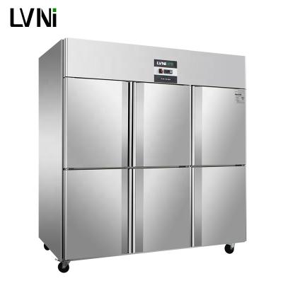 China Restaurnts LVNI Singapore Used P Series 6 Door 1580L Refrigeration Equipment For Restaurant for sale