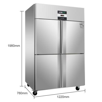 China Commercial Restaruant LVNI Hotel Kitchen Restaurant Stainless Steel Freezer Refrigerators New Product Ideas 2021 for sale