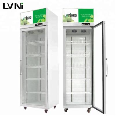 China LVNI 580L Single-temperature Floor Standing Fan Cooling Cold Beverage Beer Cooler Refrigerator for sale