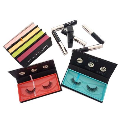 China Long 2021 Hot Magnetic Eyeliner Lashes Natural Magnetic Eyelashes With Custom Eyelashes Box for sale